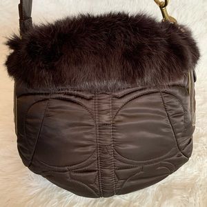 Coach Chocolate Fur Bag
